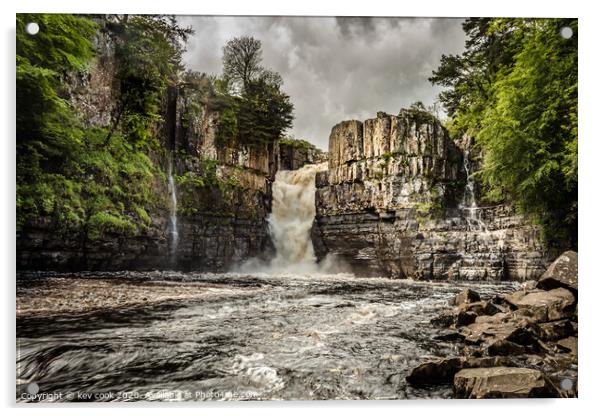 High force waterfall summertime Acrylic by kevin cook