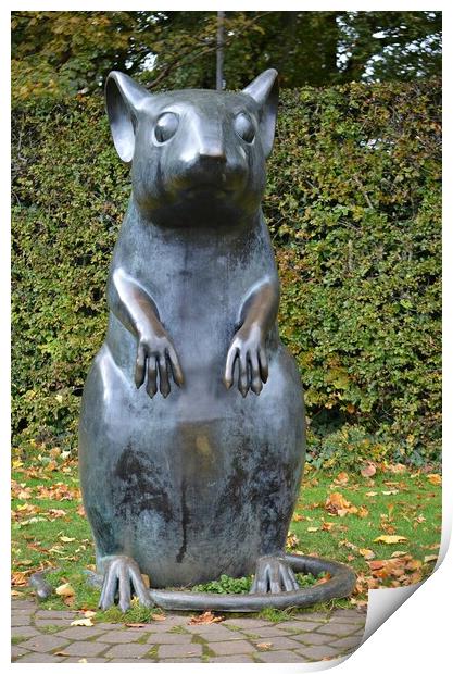 Mouse sculpture Alloway Print by Allan Durward Photography