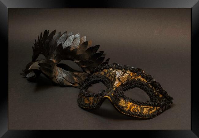 Halloween Masks Framed Print by Steve Purnell