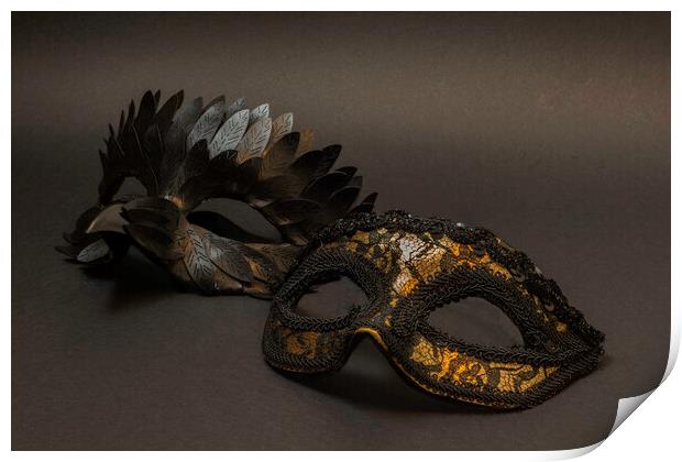 Halloween Masks Print by Steve Purnell