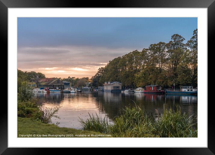 River Thames in Hampton, London, UK Framed Mounted Print by KB Photo