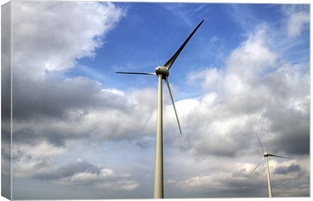 Wind Turbines Canvas Print by Mike Gorton