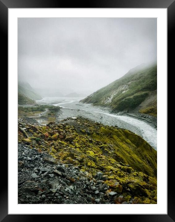 Franz Josef Glacier New Zealand Framed Mounted Print by Sandra Broenimann