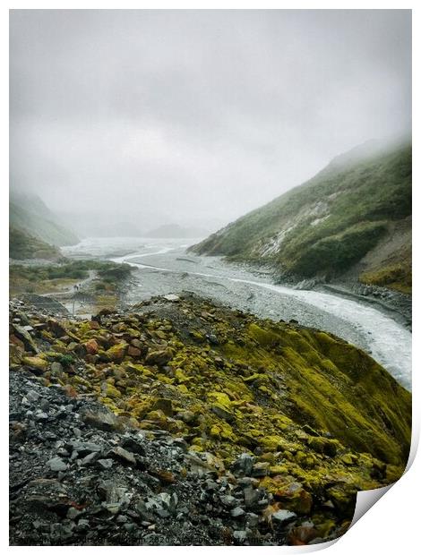 Franz Josef Glacier New Zealand Print by Sandra Broenimann