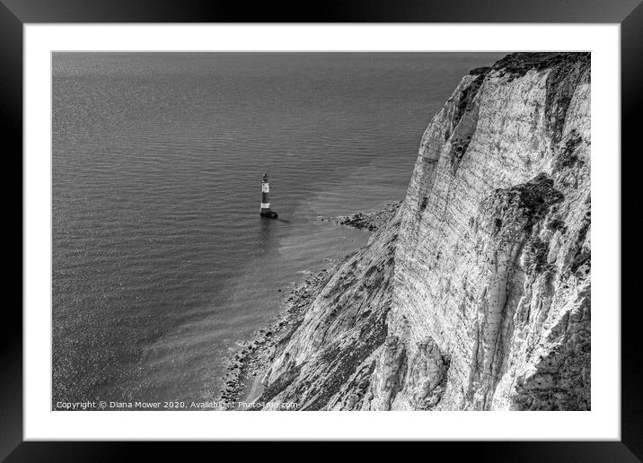 Beachy Head Lighthouse Framed Mounted Print by Diana Mower