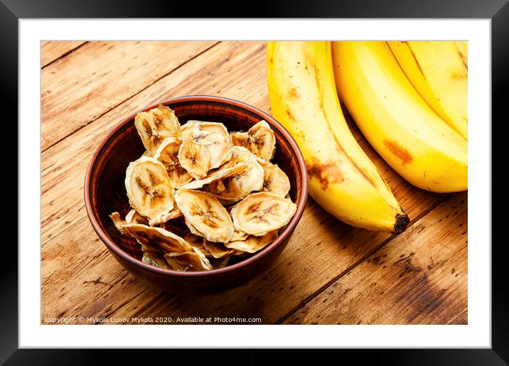 Delicious dried bananas Framed Mounted Print by Mykola Lunov Mykola