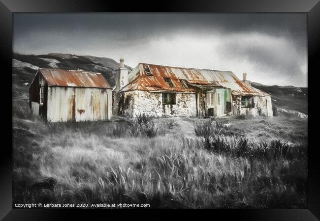 Cottage Ruin Isle of Harris Scotland Framed Print by Barbara Jones