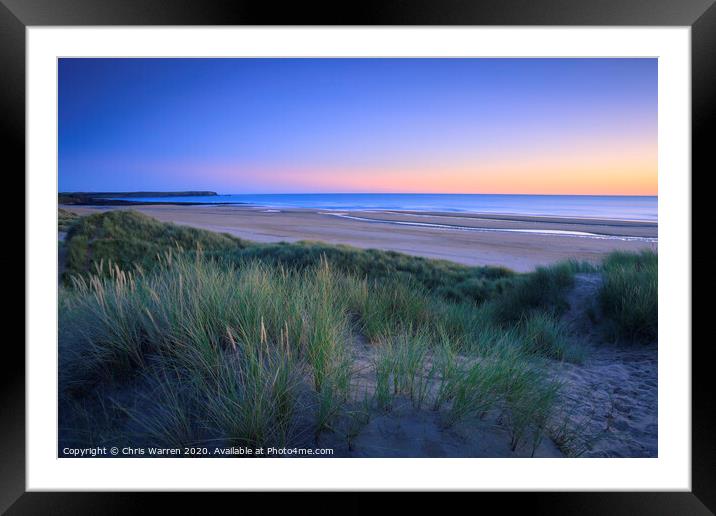 Freshwater West in the evening light Framed Mounted Print by Chris Warren