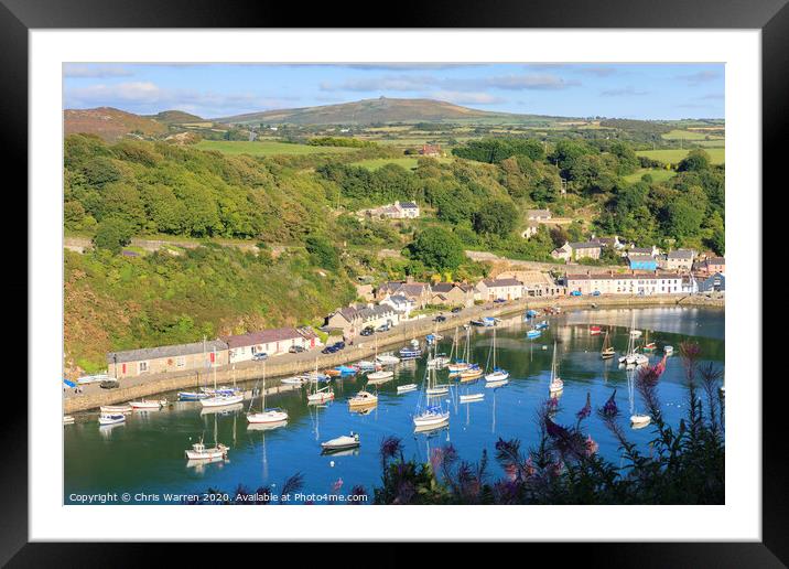 Lower Town Fishguard Harbour Pembrokeshire Wales Framed Mounted Print by Chris Warren