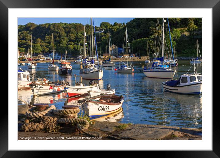 Lower Town Fishguard Pembrokeshire Wales  Framed Mounted Print by Chris Warren