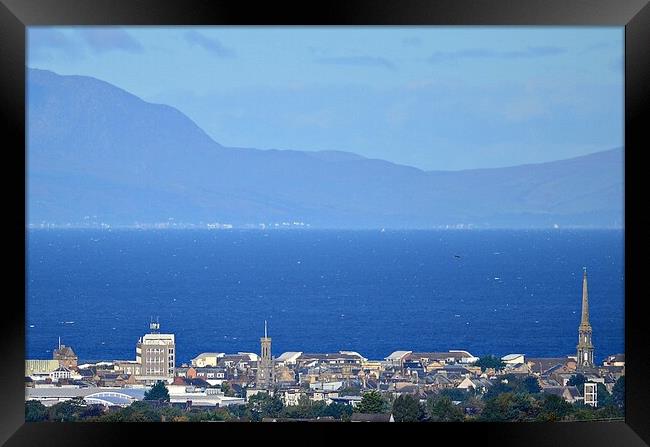 Ayr view on Costa del Ayrshire. Framed Print by Allan Durward Photography