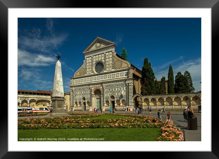 Basilica of Santa Maria Novella, Florence. Framed Mounted Print by Robert Murray