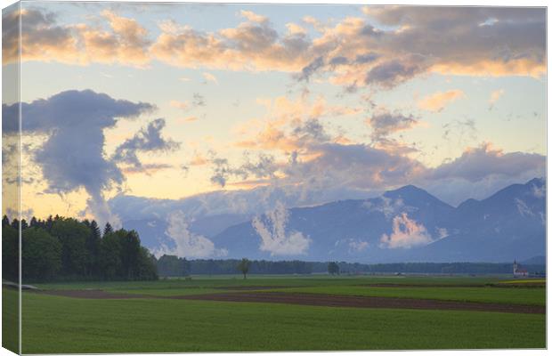 Kamnik Alps after an evening storm Canvas Print by Ian Middleton