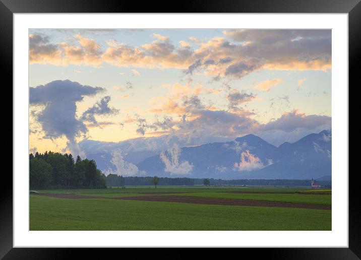 Kamnik Alps after an evening storm Framed Mounted Print by Ian Middleton