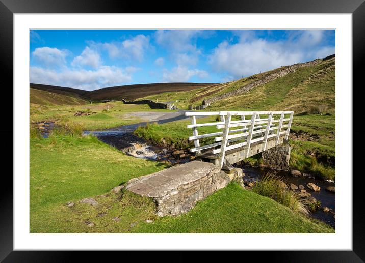 Ford at Fore Gill Gate, Langthwaite, North Yorkshire Framed Mounted Print by Andrew Kearton