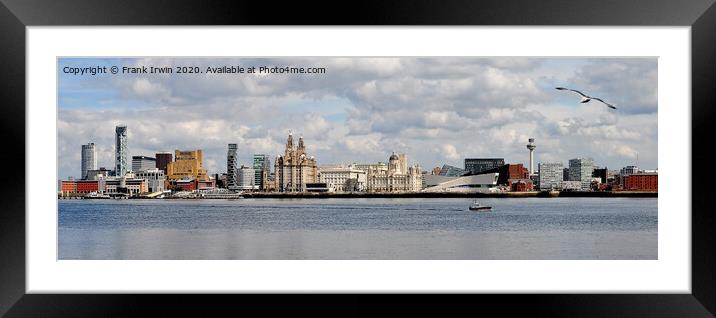 Panoramic View of Liverpool's iconic waterfront Framed Mounted Print by Frank Irwin
