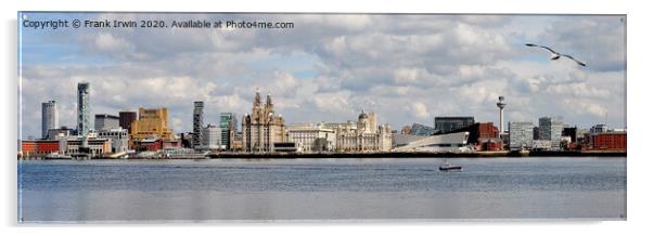 Panoramic View of Liverpool's iconic waterfront Acrylic by Frank Irwin