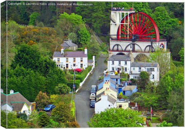 Waterwheel. Laxey Isle of Man Canvas Print by Laurence Tobin