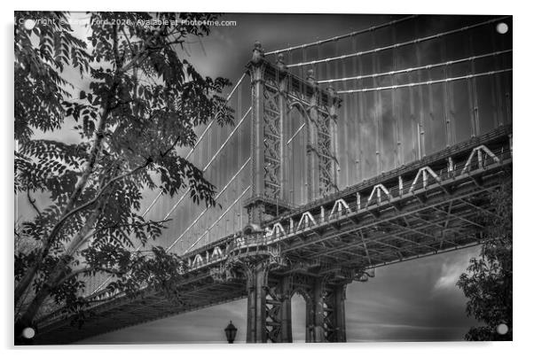 Manhattan Bridge NYC Acrylic by Kevin Ford