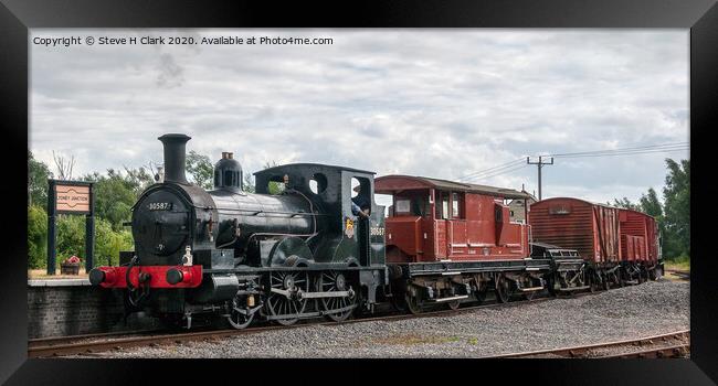 LSWR 0298 Class Locomotive with Goods Train Framed Print by Steve H Clark
