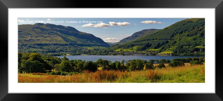Panoramic Image of Lochearn and Lochearnhead, Stirlingshire, Scotland Framed Mounted Print by Navin Mistry