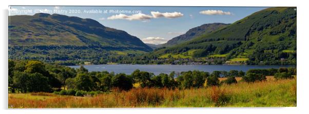 Panoramic Image of Lochearn and Lochearnhead, Stirlingshire, Scotland Acrylic by Navin Mistry