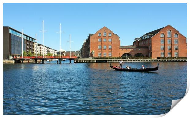 Vintage copenhagen | København as Venice Print by M. J. Photography