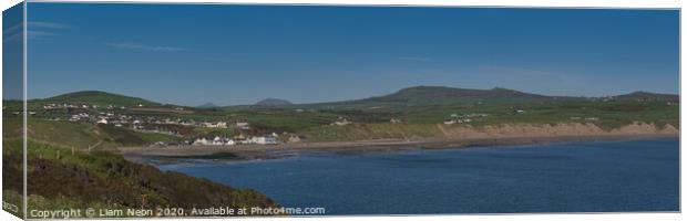 Aberdaron Panorama, North Wales Canvas Print by Liam Neon