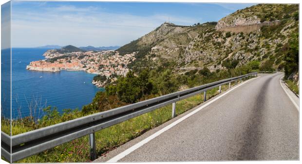 Winding road down to Dubrovnik Canvas Print by Jason Wells