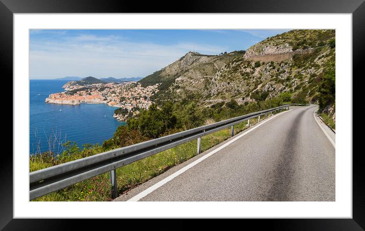 Winding road down to Dubrovnik Framed Mounted Print by Jason Wells