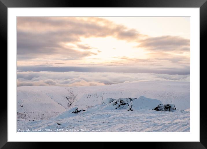 Winter Snow In The Peak District Framed Mounted Print by Martyn Williams