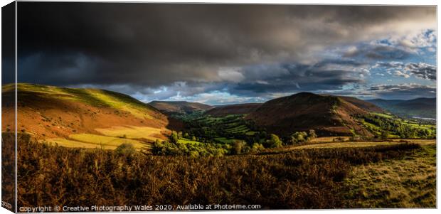 Mynydd Llangorse Panorama Canvas Print by Creative Photography Wales