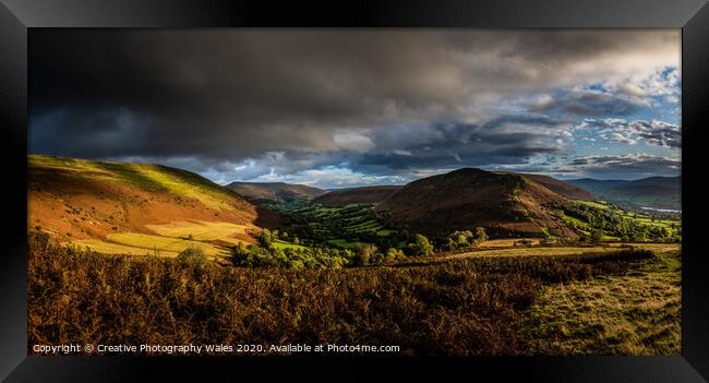Mynydd Llangorse Panorama Framed Print by Creative Photography Wales