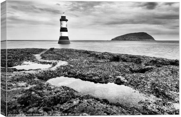 Penmon Lighthouse, Anglesey Canvas Print by Heidi Stewart