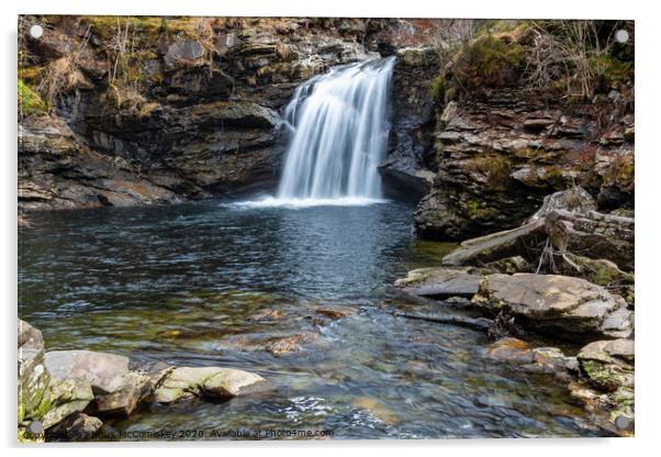 Falls of Falloch 2 Acrylic by Angus McComiskey