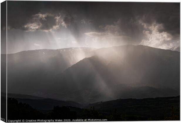 Summer storm over The Apennine Mountains, The Abruzzo, Italy Canvas Print by Creative Photography Wales