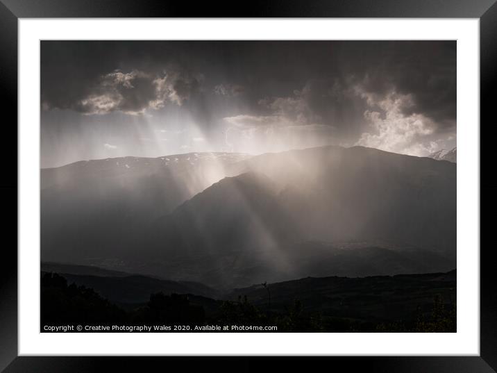 Summer storm over The Apennine Mountains, The Abruzzo, Italy Framed Mounted Print by Creative Photography Wales