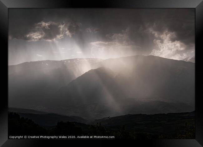 Summer storm over The Apennine Mountains, The Abruzzo, Italy Framed Print by Creative Photography Wales