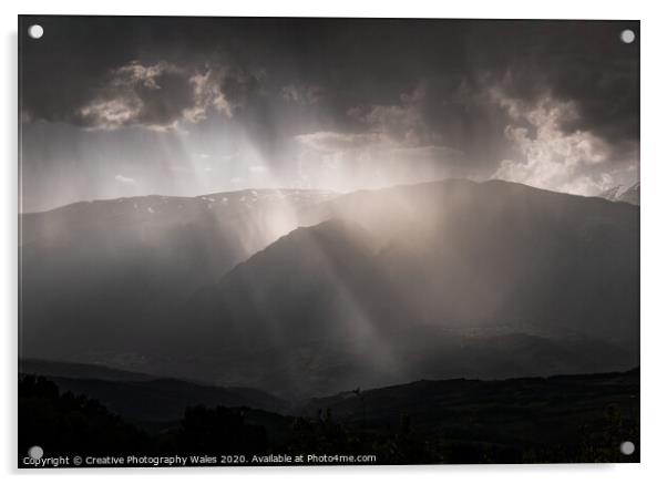 Summer storm over The Apennine Mountains, The Abruzzo, Italy Acrylic by Creative Photography Wales