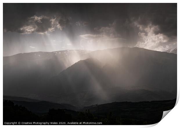 Summer storm over The Apennine Mountains, The Abruzzo, Italy Print by Creative Photography Wales