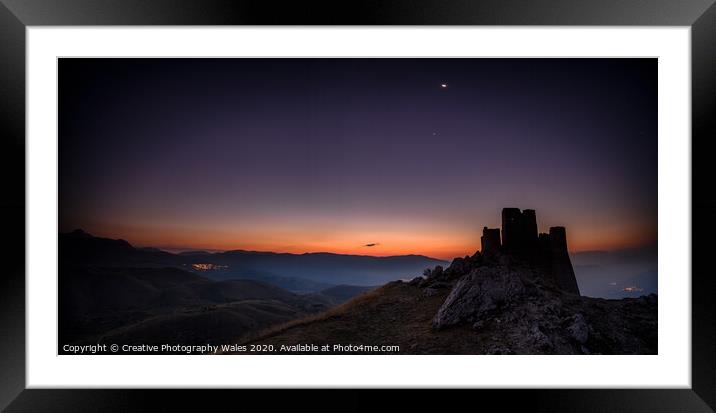 Rocca Calascio at Night, The Abruzzo, Italy Framed Mounted Print by Creative Photography Wales