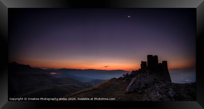 Rocca Calascio at Night, The Abruzzo, Italy Framed Print by Creative Photography Wales
