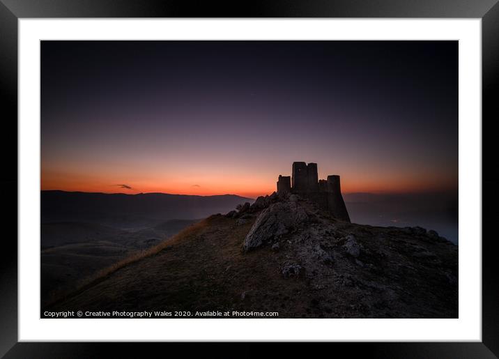 Rocca Calascio at Night, The Abruzzo, Italy Framed Mounted Print by Creative Photography Wales