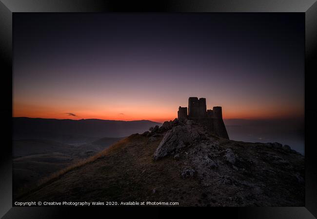 Rocca Calascio at Night, The Abruzzo, Italy Framed Print by Creative Photography Wales