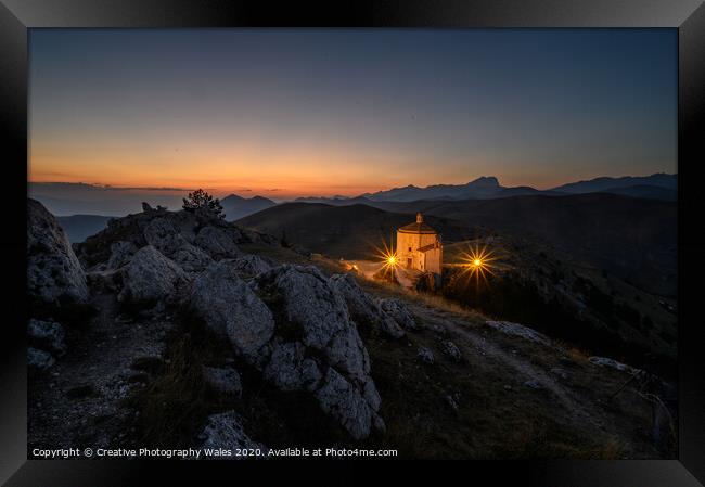 Rocca Calascio at Night, The Abruzzo, Italy Framed Print by Creative Photography Wales