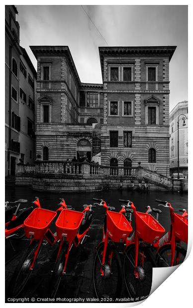 Street views, Rome, Italy Print by Creative Photography Wales