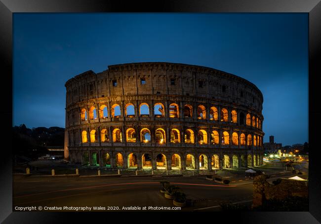 The Colloseum, Rome, Italy Framed Print by Creative Photography Wales