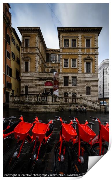 Street views, Rome, Italy Print by Creative Photography Wales