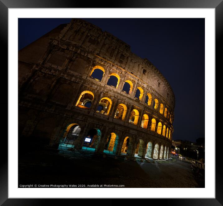 The Colloseum, Rome, Italy Framed Mounted Print by Creative Photography Wales
