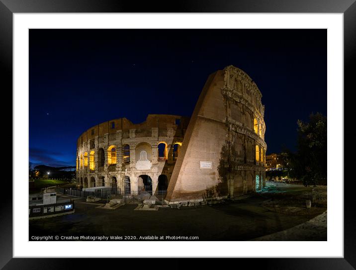 The Colloseum, Rome, Italy Framed Mounted Print by Creative Photography Wales